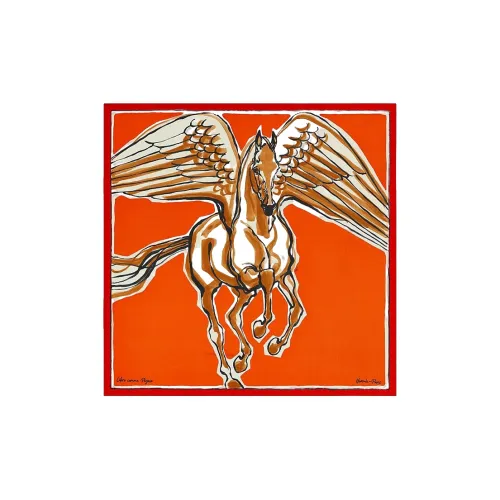 Hermes Шелковые шарфы Красный Женские