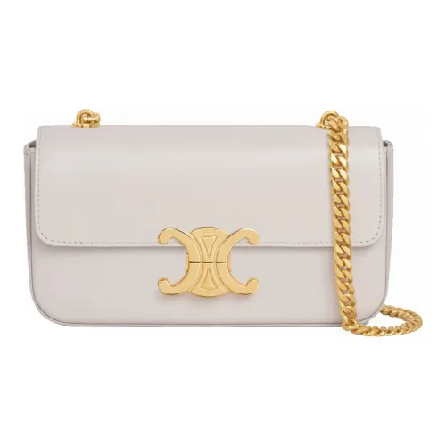 CELINE Triomphe Яркая сумка из коровьей кожи сумка через плечо сумка женская белая