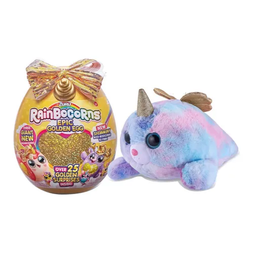 ZURU Cloudy Rainbow Unicorn Magic Egg Large Golden Egg Plush Doll 100% Lucky Draw Gashapon ZURU Cloudy Rainbow Unicorn Магическое Яйцо Большое Золотое Яйцо Плюшевая Кукла 100% Счастливая Подборка Gashapon