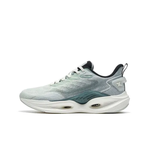 XTEP Амортизаторы Устойчивые к истиранию Низкий Топ Беговые кроссовки Мужские Циановый