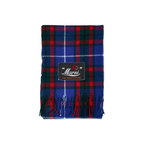 Шарфы из трикотажа MARNI из шерсти, синие, мужские