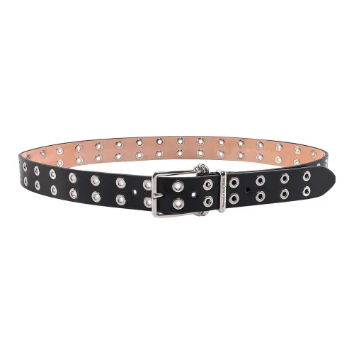 Ремни Alexander McQueen из коровьей кожи, черные, мужские