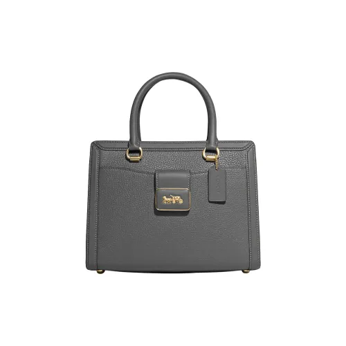 COACH Grace с коровьей кожей и овчиной Сумка через плечо Сумка среднего размера Женская Гранитно-серый