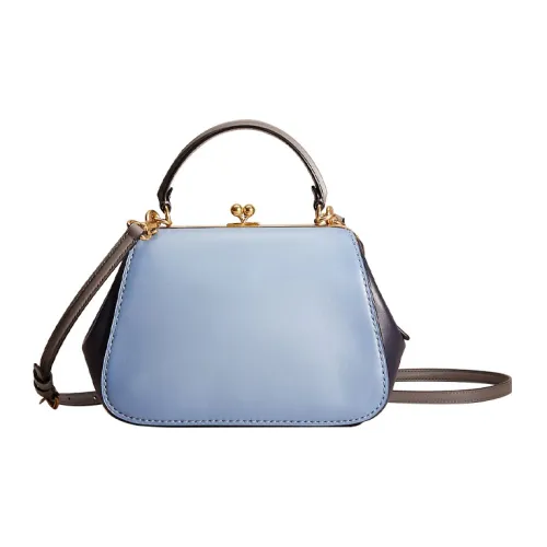 COACH Рамка Перчаточная дубленая кожа Сумка через плечо Сумка Средний Женская Сланцевый синий