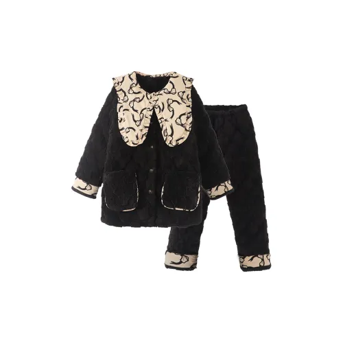 Chun Xi 19913 Женские Сумеречный черный Temperature Замок Утепленный Хлопок Женские Пижамные комплекты