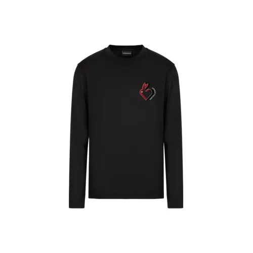 EMPORIO ARMANI SS23 Черные Мужские Рубашки