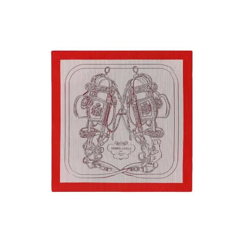 HERMES FINESSE Шелковый шарф Женский Красный