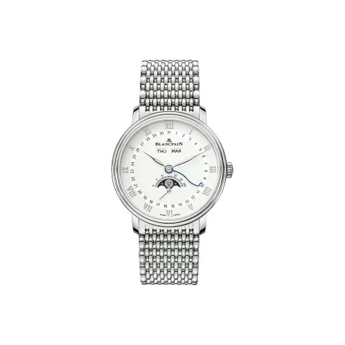 BLANCPAIN VILLERET Автоматический Механический Механизм Мужские Часы 38 мм Белый Циферблат