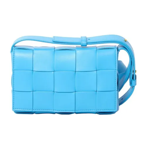 Bottega Veneta CASSETTE Pillow Bag Овечья шкура Тофу Сумка через плечо Маленькая Женская Светло-синяя