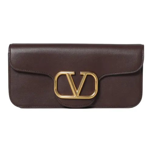 Valentino Garavani Телячья кожа Сумка-багет Сумка через плечо Мужская Темно-коричневая