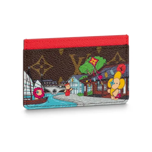 LOUIS VUITTON Покрытый холст Картхолдер Стандартный Женский Коричневый