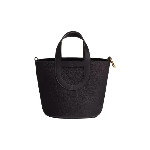 HERMES In The Loop Clémenc Bullhide с Swift Телячья кожа Корзинка-сумка Сумка-ведро Сумка Обычный Женские Черный