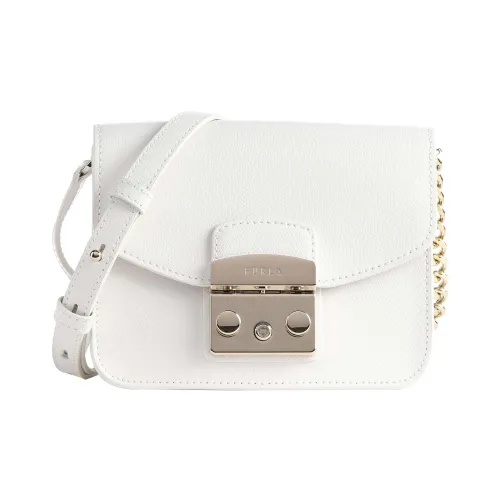 Furla Metropolis Collection Телячья кожа Сумка через плечо Сумка на плечо Женская Розовая Белая