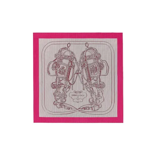 HERMES FINESSE Шелковый шарф Женский Розовый Красный