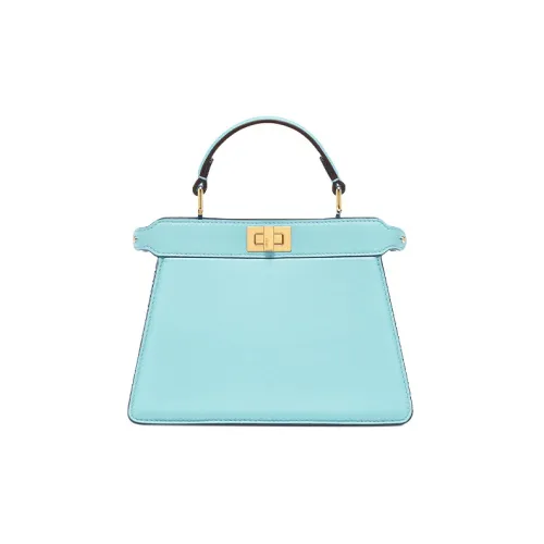 FENDI Peekaboo ISeeU Овчина Сумка через плечо Сумка Женская Бирюзовая