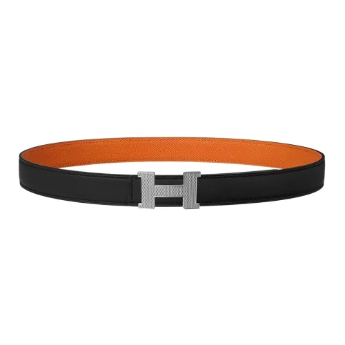 HERMES Mini Constance Коровья кожа Ремни Женские Черный Ширина 2,4CM