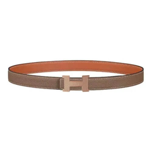 HERMES Mini Constance Коровья кожа Ремни Женские Золотой Слон GREY Ширина 2,4CM