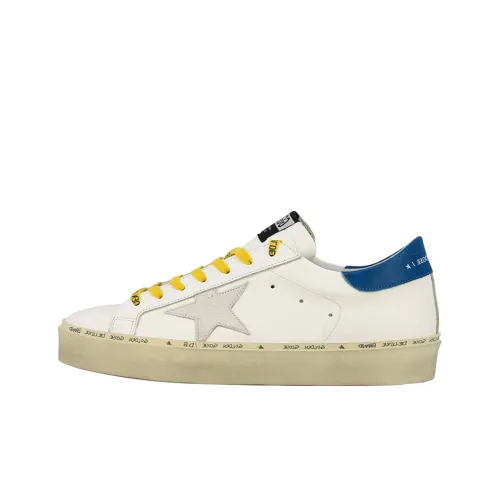 Golden Goose Hi Star Low Топ Стильные Скейтбординги Мужской Белый и синий цвет Эффект потертости