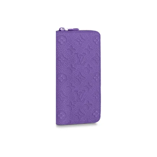 LOUIS VUITTON Zippy Коровья кожа Держатель для карт кошелек Женские Фиолетовый