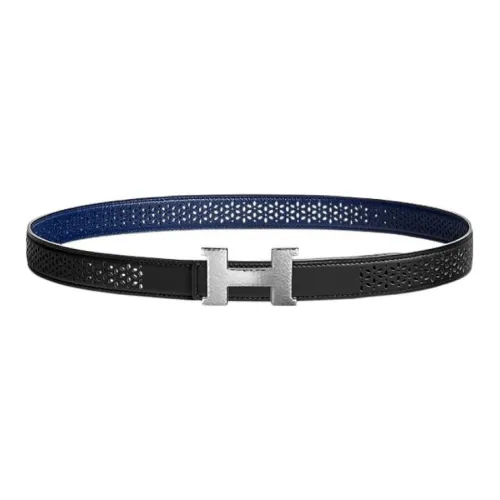 HERMES Mini Constance Кожа Ремень Женские Черный Ширина 2,4CM