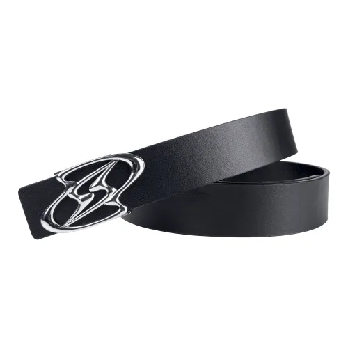 OMTO Hot Girl Y2K Модный Ins Улучшенный Высота Увеличивающий Уличный Логотип Металл Emblem Шпилька Маленький Lightning Ремень Унисекс Черный