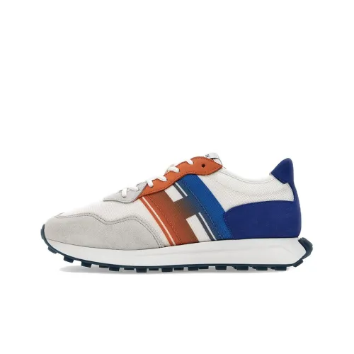 HOGAN H601 Low Топ Спортивная Повседневная Обувь Мужская Белая Синяя и Оранжевая