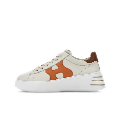 HOGAN Rebel Low Топ Спортивная повседневная обувь Женская Белый Апельсин