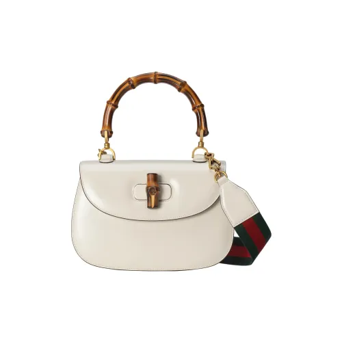GUCCI Bamboo 1947 Кожа Сумка через плечо Сумка Средний Women's White
