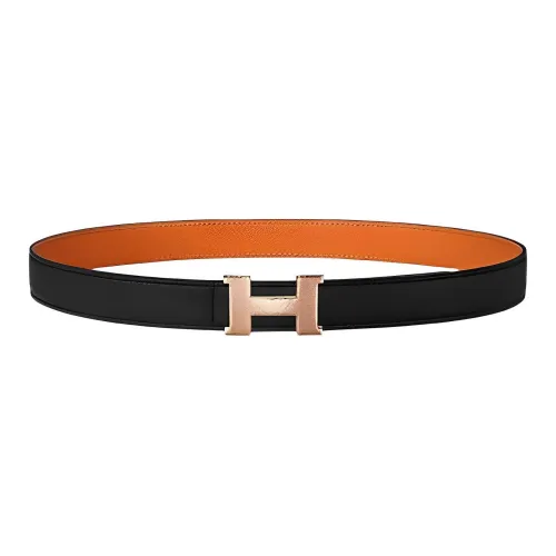 HERMES Mini Constance Коровья кожа Ремни Женские Черный Ширина 2,4CM