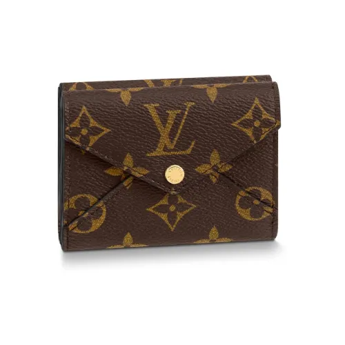 LOUIS VUITTON Victorine Canvas Victoria Wallet Standard Women's Brown