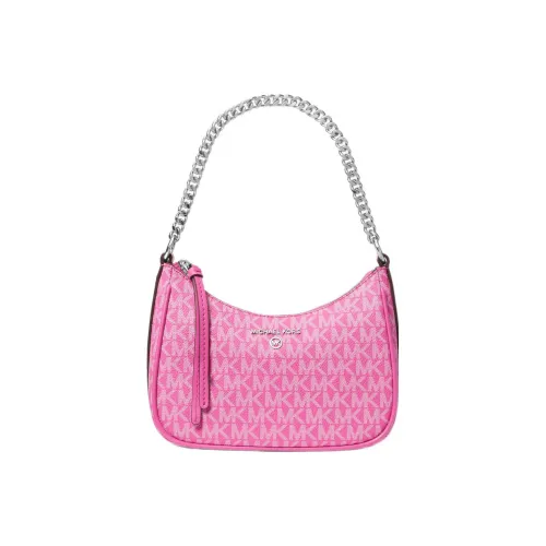 MICHAEL KORS Jet Set Charm Покрытый холст Сумка через плечо Маленькая Женская Розовая