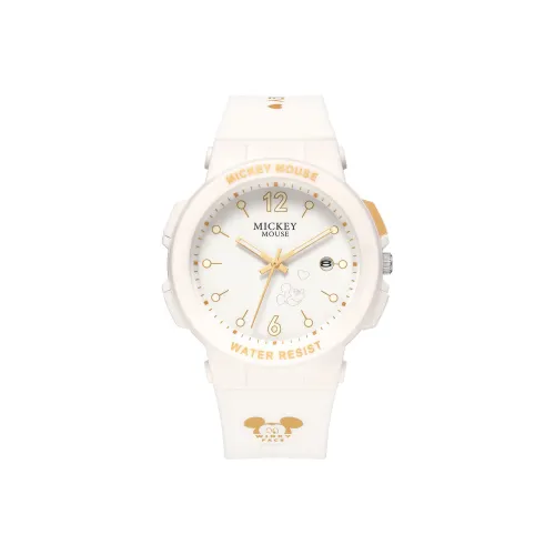 Disney Mickey Series Кварцевые Механические Часы Унисекс Белый Циферблат