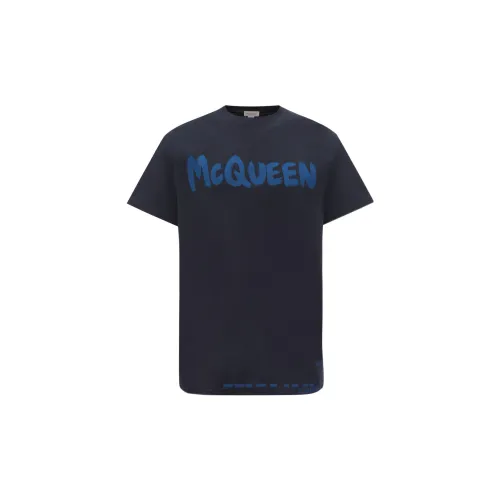 Alexander McQueen Темно-синие мужские футболки T