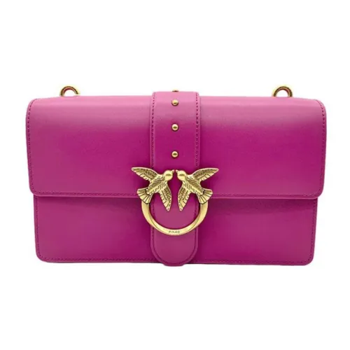 PINKO SIMPLY Корова Кожа Ласточка Сумка Сумка через плечо Средняя Женская Розовая Красная