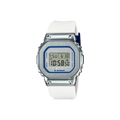 CASIO Full Metal Series Кварцевый механизм Смола Ремешок Часы Женские Белый Циферблат GM S5600LC 7JF