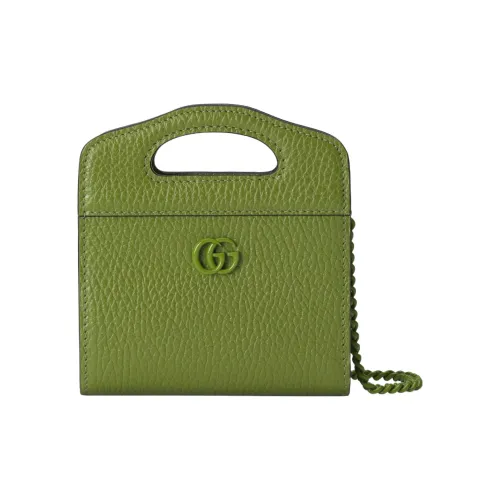 GUCCI GG Marmont Кожа Держатель для карт Женские Зеленый