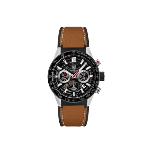 TAG HEUER Carrera Collection Автоматический Механический Механизм Мужские Часы 45 мм Коричневый Циферблат CBG2A10.FT6169