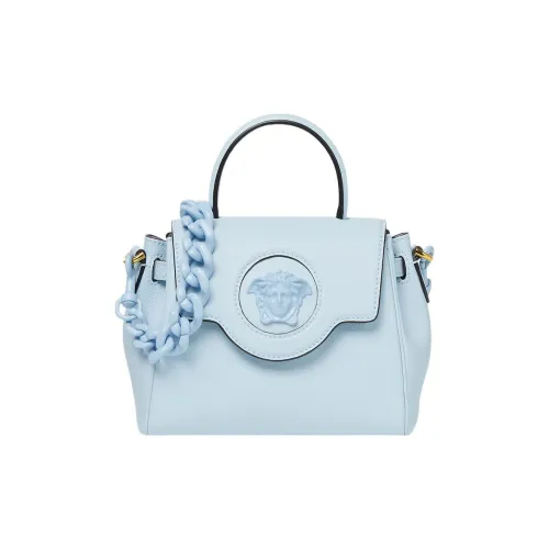 VERSACE La Medusa Сумка через плечо из коровьей кожи маленькая сумка женская синяя