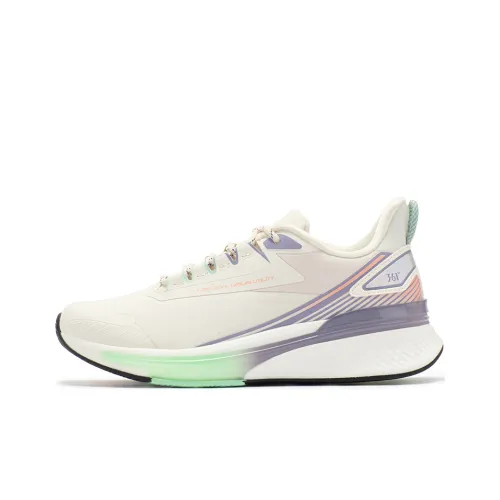 361° Rain Screen 5,0 Slip Устойчивый к истиранию Низкий топ Беговые кроссовки Женские Бежево-фиолетовый