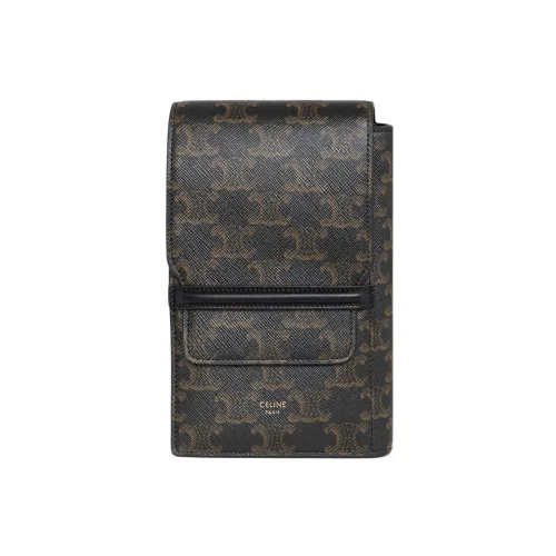 CELINE Triumph Gate Triomphe Холст Путешествие Туалетная сумка Набор Унисекс Черный