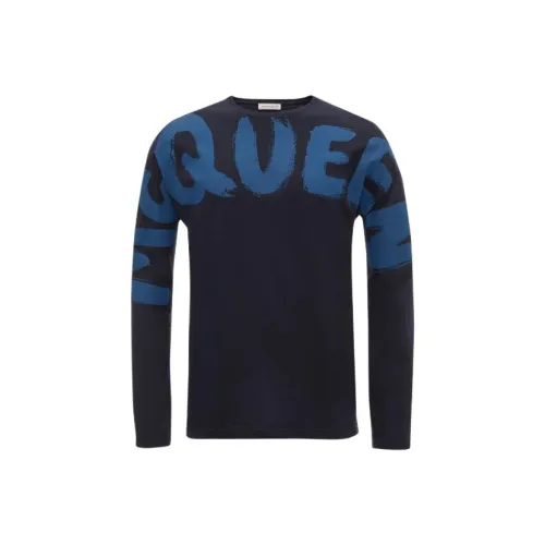 Alexander McQueen Темно-синие мужские футболки T