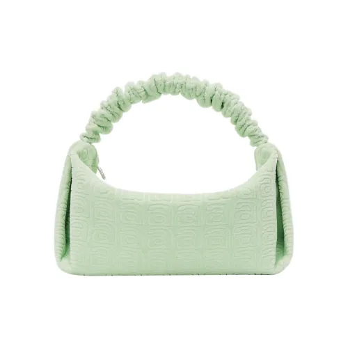 Alexander Wang Scrunchie Вельвет Сумка Маленькая Женская Светло-Зеленая