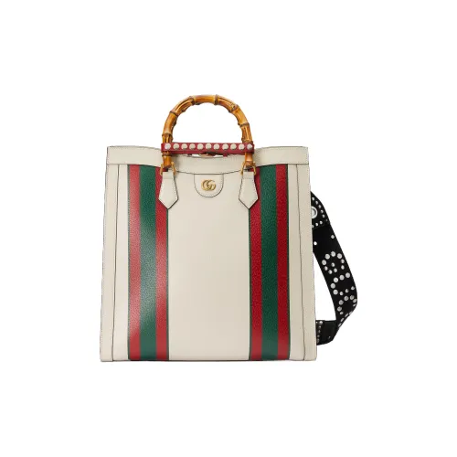 GUCCI Diana Кожа Тоут Сумка Сумка для покупок Сумка через плечо Сумка Большая Мужская Белая