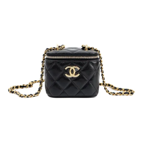 CHANEL 23C Early Spring Овечья шкура Косметичка Сумка через плечо Женская Черная