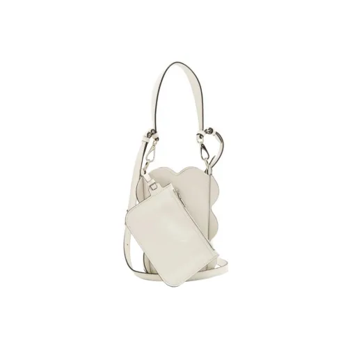 MIU MIU Корова Кожа Ведрообразная Сумка Портативная Сумка через плечо Сумка на плечо Женская Белая