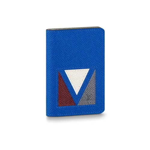 LOUIS VUITTON Taiga Кошелек из коровьей кожи Мужской Синий