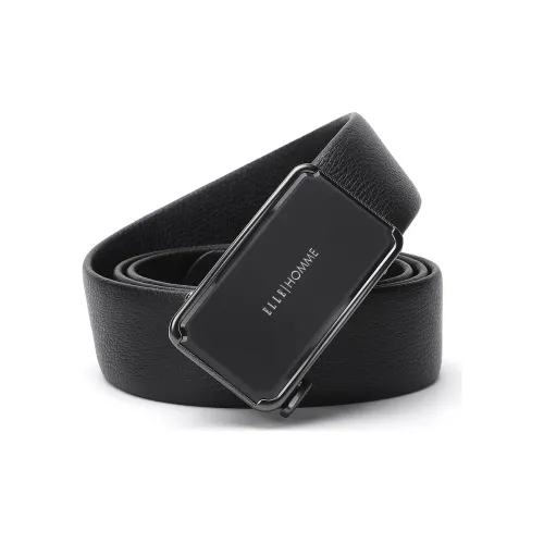 ELLE HOMME Ремни из коровьей кожи, черные, мужские