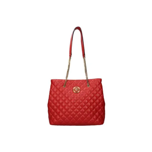 VERSACE Sheepskin Tote Bag Shopping Bag Portable Crossbody Bag Shoulder Bag Medium Women's Red VERSACE Овчина Тоут Сумка Сумка для покупок Портативная сумка через плечо Сумка среднего размера Женская Красная