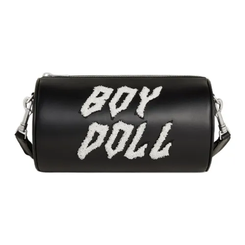 CELINE Новый MEN'S COLLECTION Мальчик Кукла Коровья кожа Цилиндрическая сумка Сумка на плечо Мужской Черный