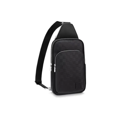 LOUIS VUITTON Avenue Сумка через плечо из коровьей кожи мужская черная